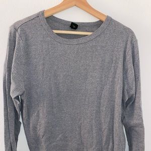 Full length gray long sleeve